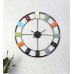 Round Numbers Multicolor Wall Clock
